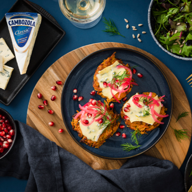 Bildmotiv für Süßkartoffelrösti mit CAMBOZOLA